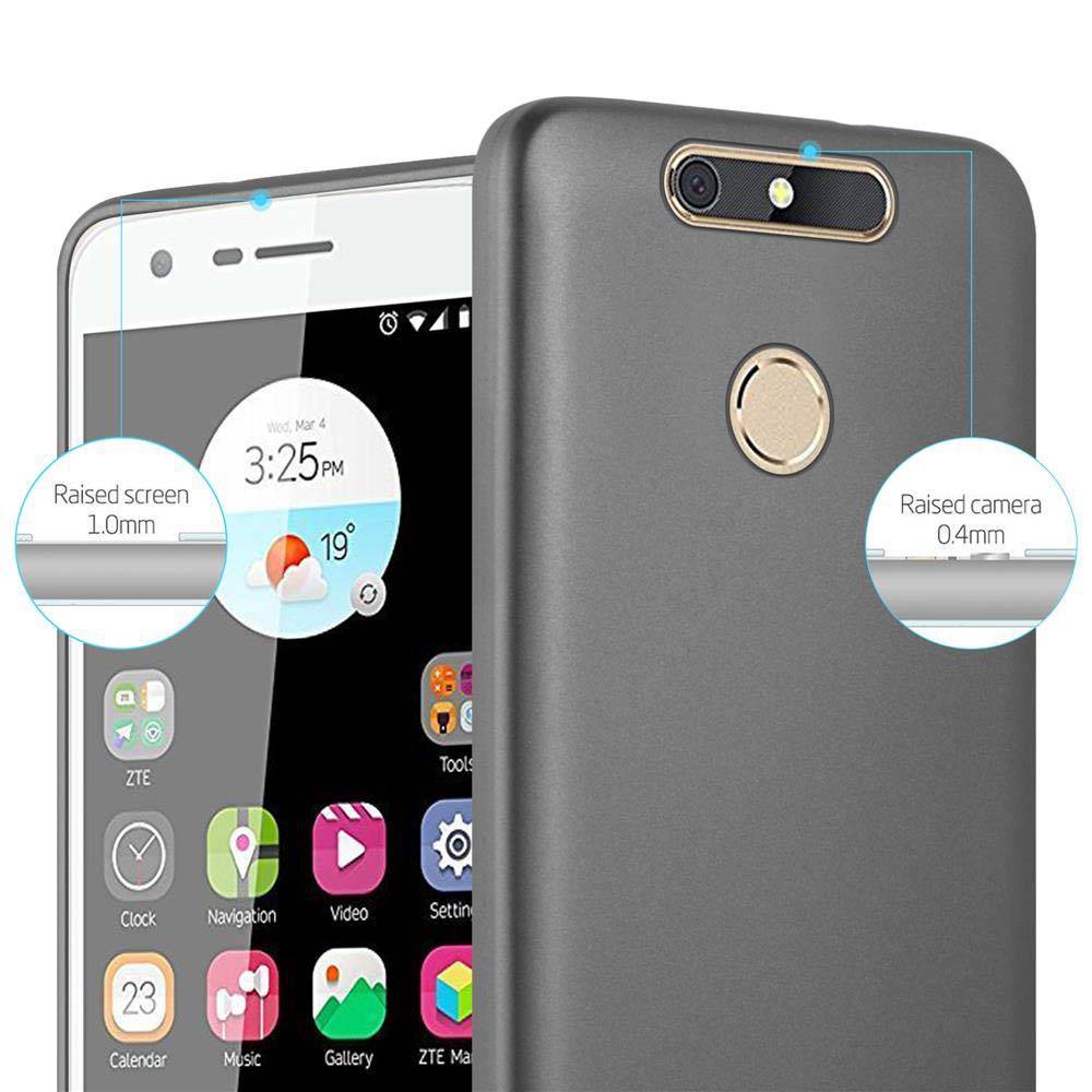 Cadorabo Schutzhülle für ZTE Blade V8 MINI Hülle in Grau Handyhülle TPU Silikon Etui Cover Case