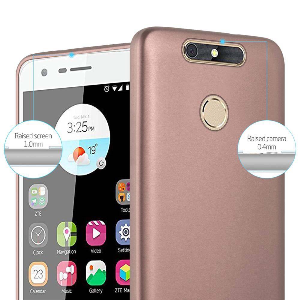 Cadorabo Schutzhülle für ZTE Blade V8 MINI Hülle in Rosa Handyhülle TPU Silikon Etui Cover Case
