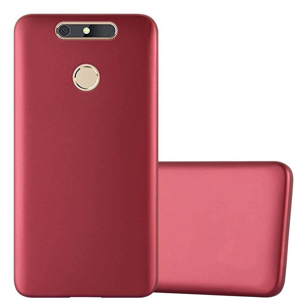 Cadorabo Schutzhülle für ZTE Blade V8 MINI Hülle in Rot Handyhülle TPU Silikon Etui Cover Case
