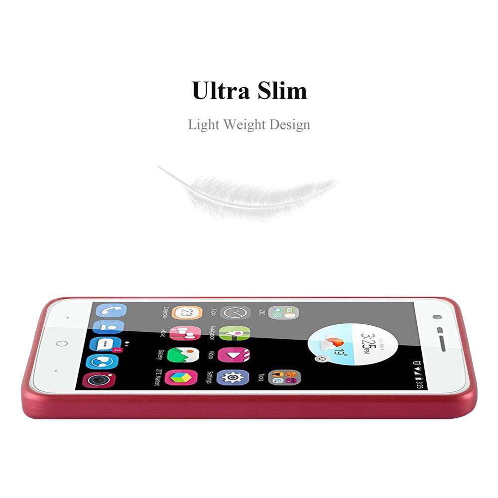 Cadorabo Schutzhülle für ZTE Blade V8 MINI Hülle in Rot Handyhülle TPU Silikon Etui Cover Case