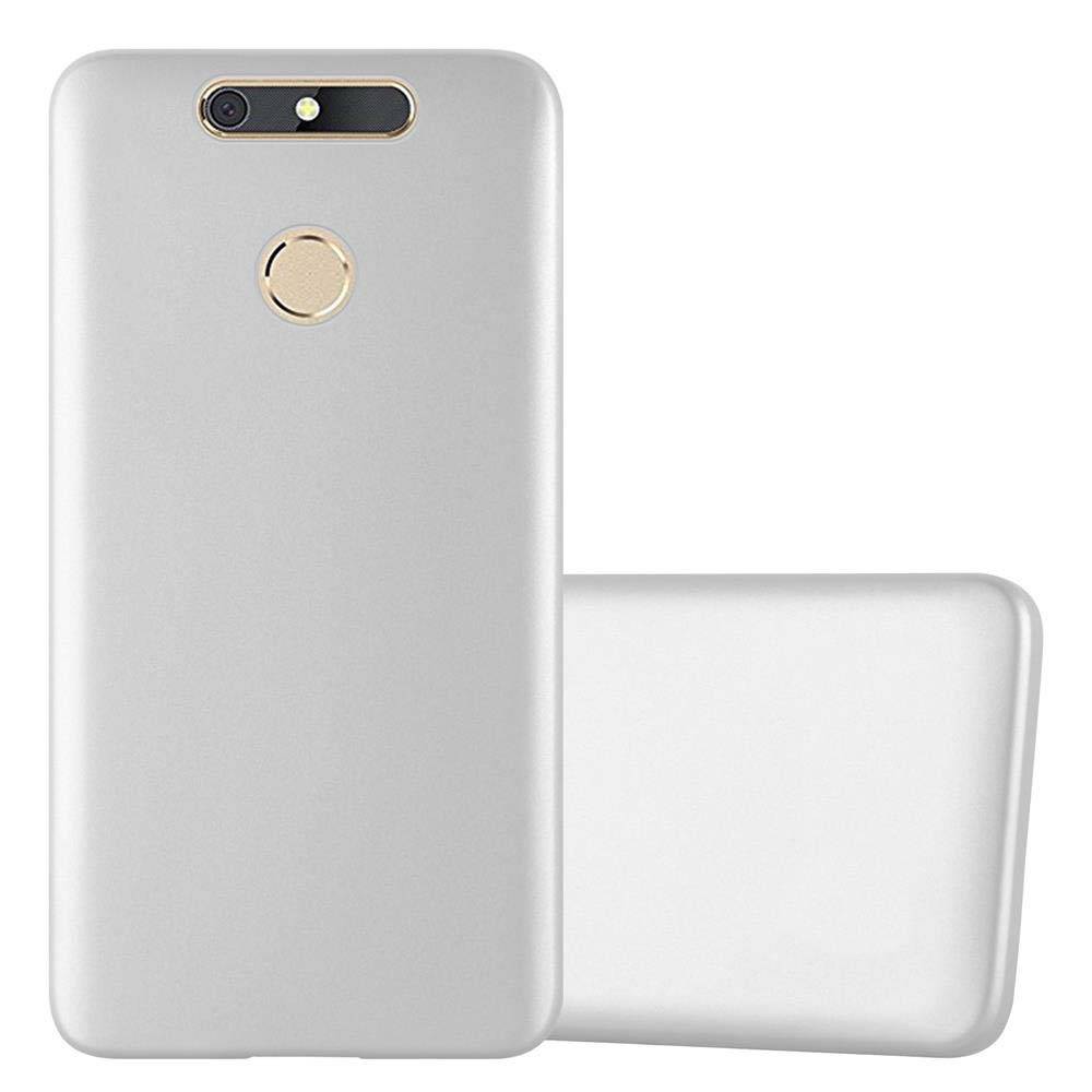 Cadorabo Schutzhülle für ZTE Blade V8 MINI Hülle in Silber Handyhülle TPU Silikon Etui Cover Case