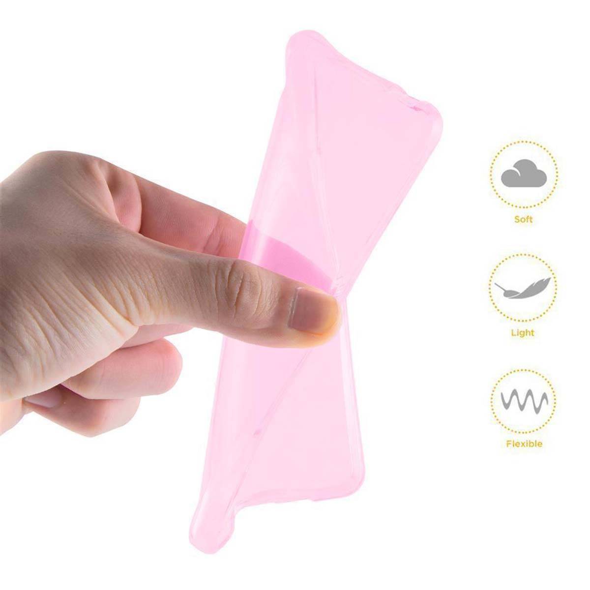 Cadorabo Hülle für Apple iPhone XR Schutz Hülle in Pink Schutzhülle TPU Silikon Cover Etui Case