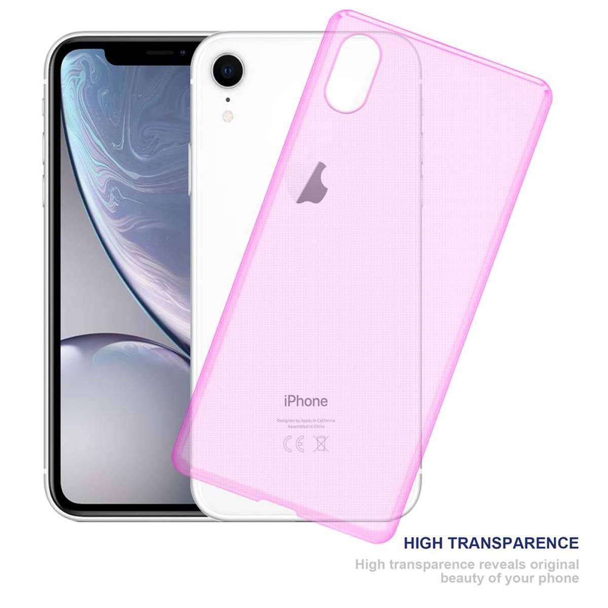 Cadorabo Hülle für Apple iPhone XR Schutz Hülle in Pink Schutzhülle TPU Silikon Cover Etui Case