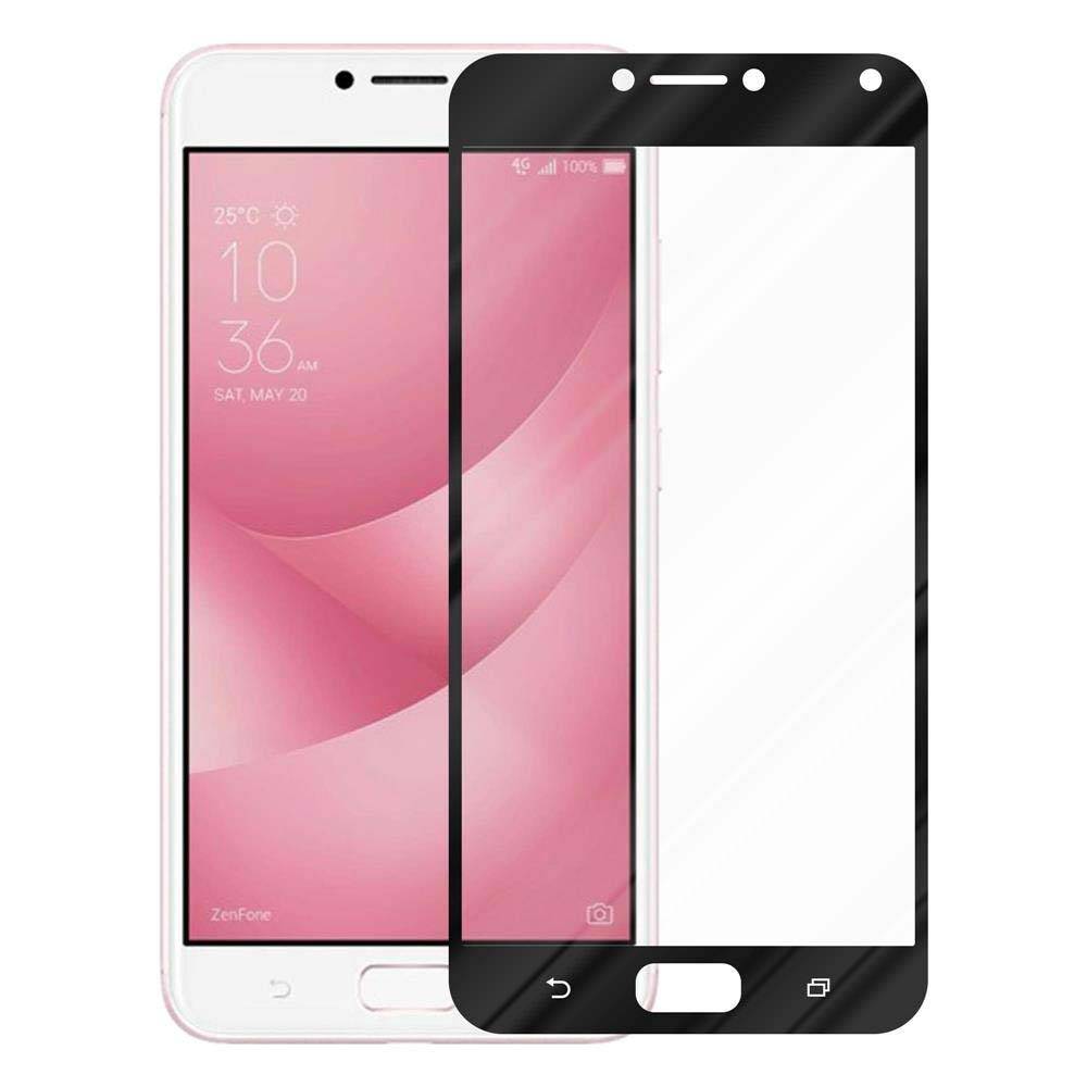 Cadorabo Panzerfolie für Asus ZenFone 4 MAX (5,5 Zoll) Schutzfolie in Schwarz Vollbild Folie Tempered Display Schutzglas