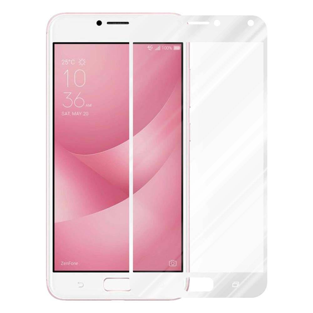 Cadorabo Panzerfolie für Asus ZenFone 4 MAX (5,5 Zoll) Schutzfolie in Weiß Vollbild Folie Tempered Display Schutzglas