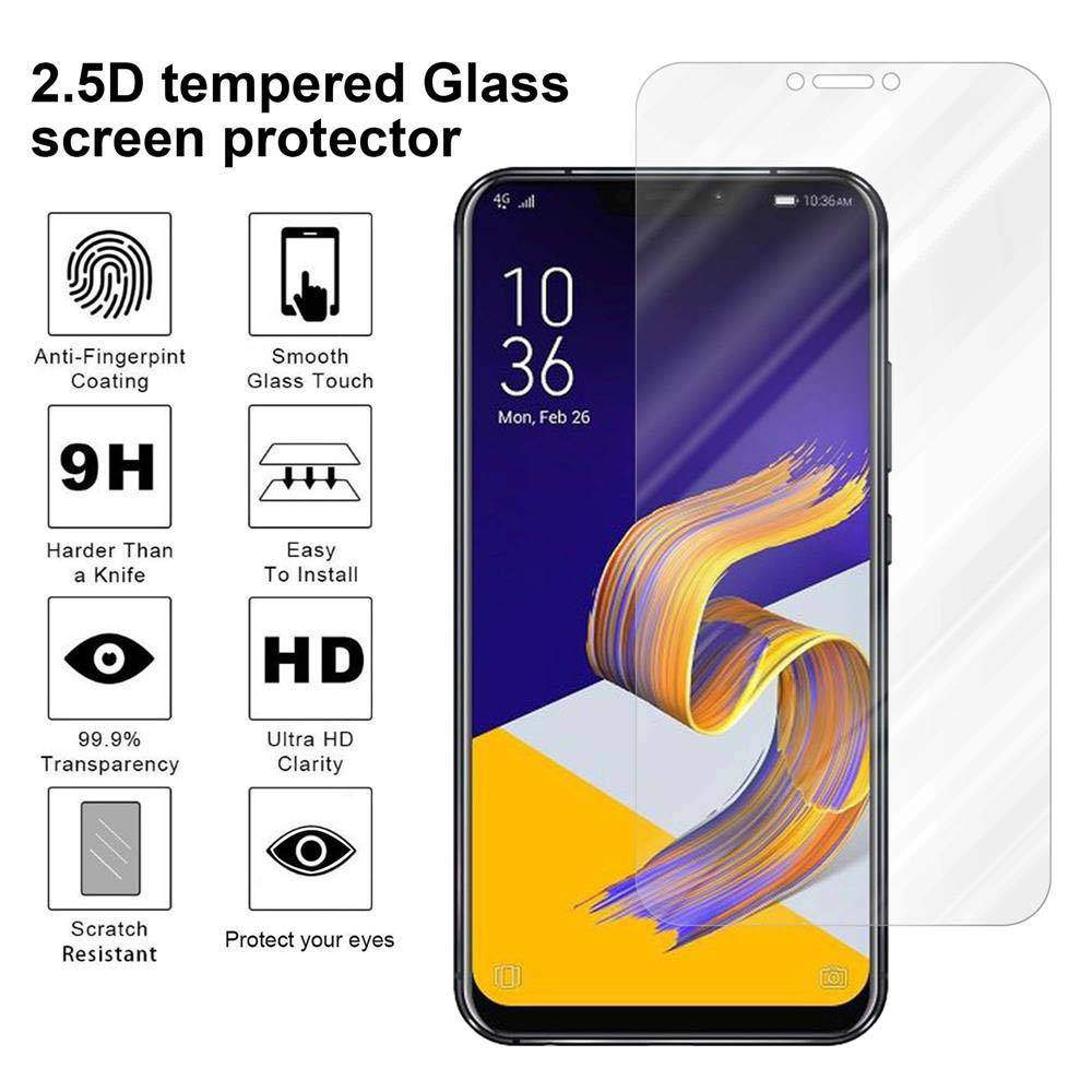 Cadorabo Panzer Folie für Asus ZenFone 5Z Schutzfolie in Transparent Gehärtetes Tempered Display-Schutzglas