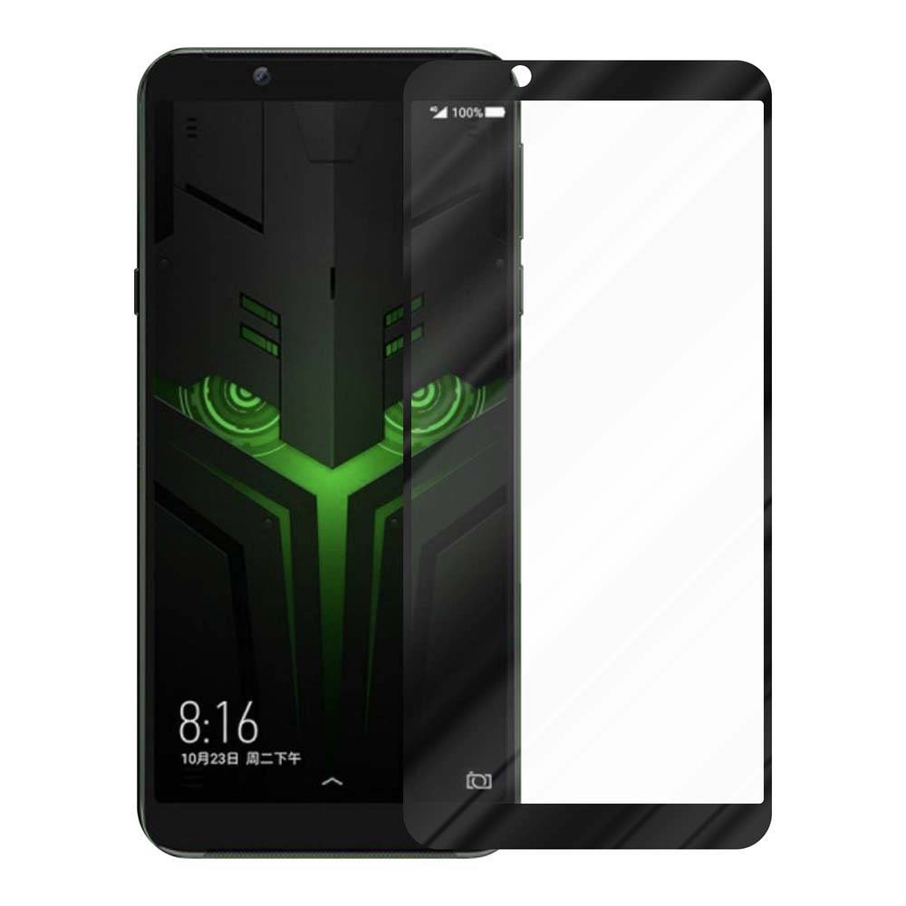 Cadorabo Panzerfolie für Xiaomi BLACK SHARK 2 Schutzfolie in Schwarz Vollbild Folie Tempered Display Schutzglas
