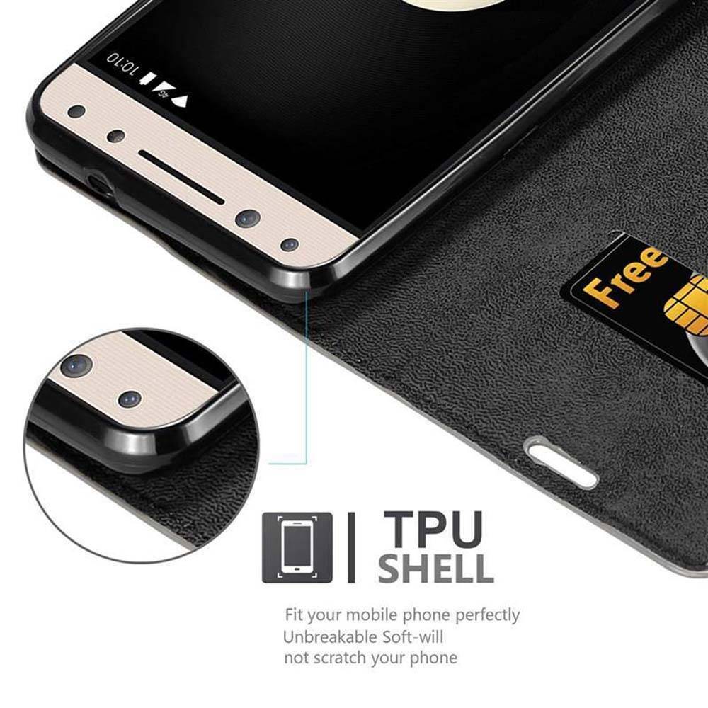 Cadorabo Hülle für Alcatel 5 Schutz Hülle in Braun Handyhülle Etui Case Cover Magnetverschluss