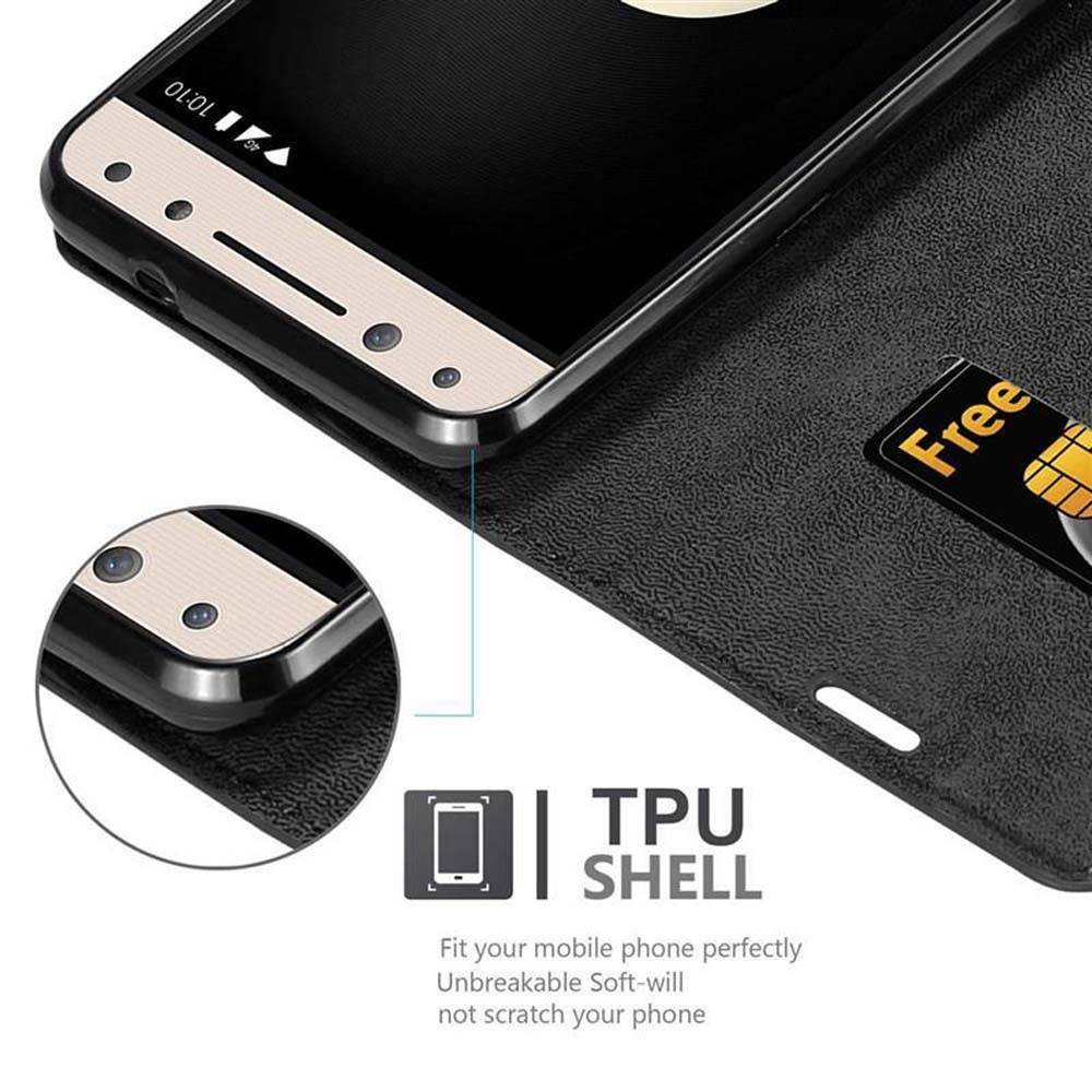 Cadorabo Hülle für Alcatel 5 Schutz Hülle in Schwarz Handyhülle Etui Case Cover Magnetverschluss