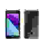 Silikon Hülle Handykette für Samsung Galaxy XCover 4 / XCover 4s mit Graunen Ringen in DURCHSICHTIG
