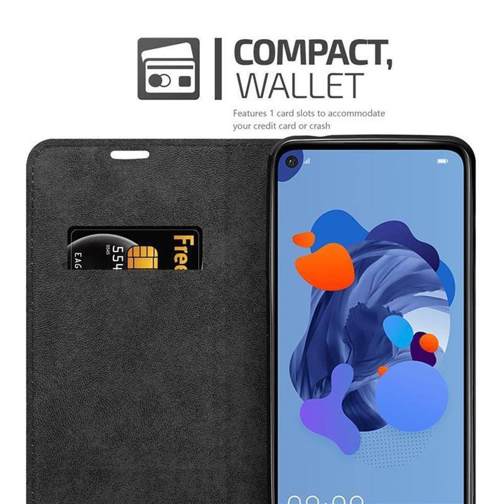 Cadorabo Hülle für Huawei MATE 30 LITE Schutz Hülle in Braun Handyhülle Etui Case Cover Magnetverschluss