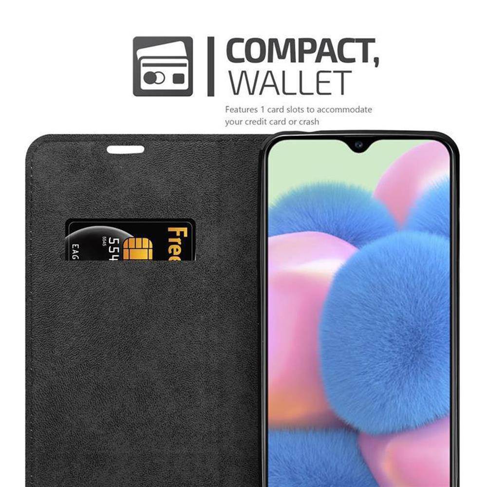 Cadorabo Hülle für Samsung Galaxy A50 4G / A50s / A30s Schutz Hülle in Braun Handyhülle Etui Case Cover Magnetverschluss