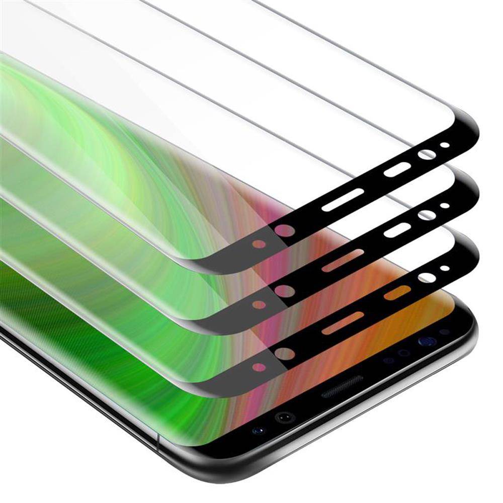 Cadorabo 3x Vollbild Panzer Folie für Samsung Galaxy S8 PLUS Schutzfolie in Weiß Tempered Display-Schutzglas