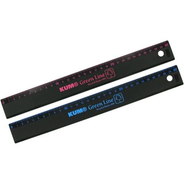 Lineal L3 Green Line RC-Kunststoff 30cm farbig sortiert