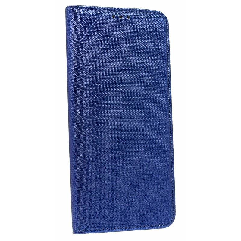 Buch Tasche "Smart" kompatibel mit LG K50 Handy Hülle Etui Brieftasche Schutzhülle mit Standfunktion, Kartenfach Blau