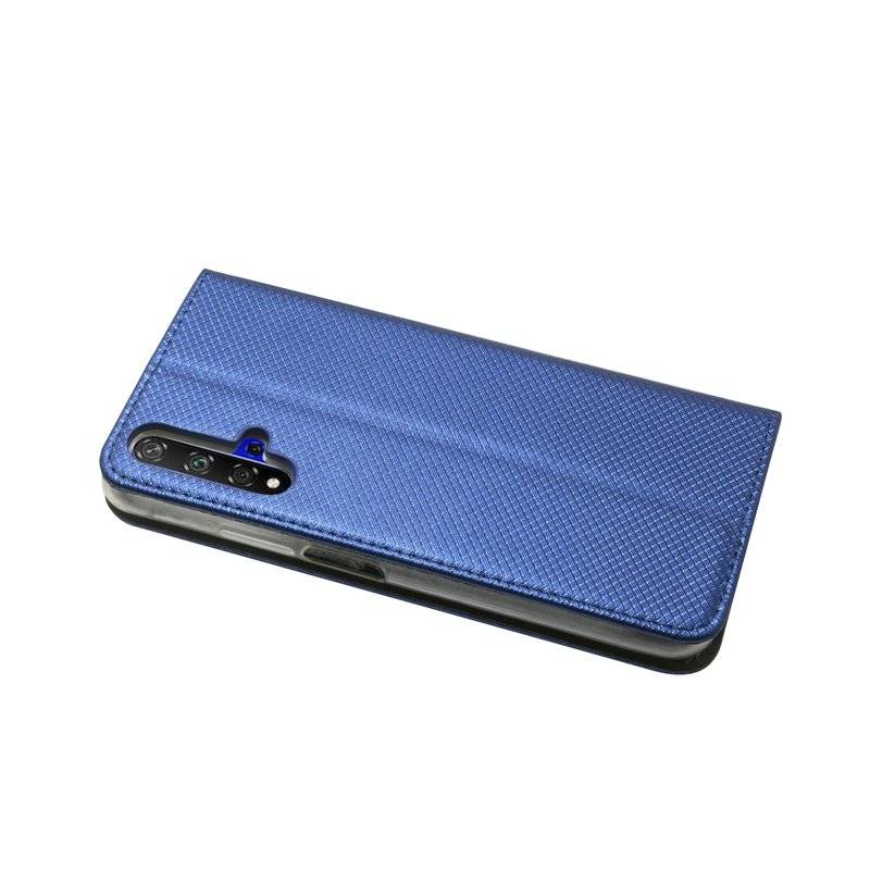 Buch Tasche "Smart" Huawei Nova 5T Handy Hülle Etui Brieftasche Schutzhülle mit Standfunktion, Kartenfach Blau