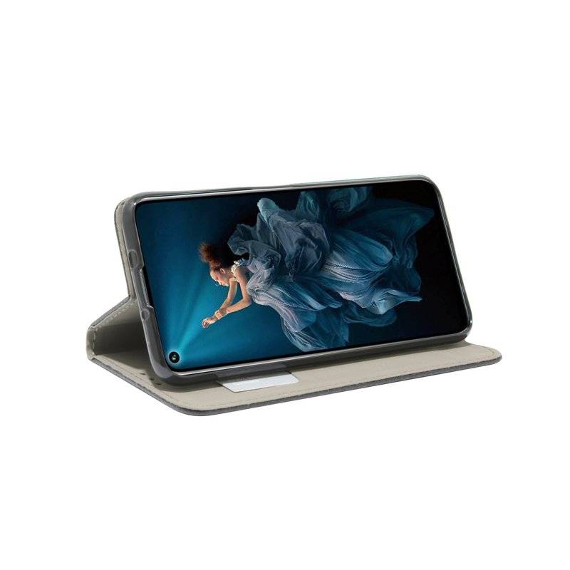 Buch Tasche "Smart" Huawei Nova 5T Handy Hülle Etui Brieftasche Schutzhülle mit Standfunktion, Kartenfach Schwarz