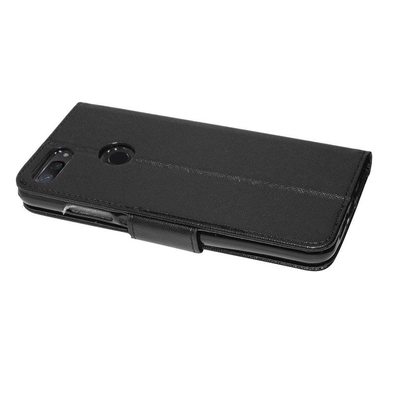 Buch Tasche "Fancy" XIAOMI MI 8 LITE Handy Hülle Etui Brieftasche Schutzhülle mit Standfunktion, Kartenfach Schwarz