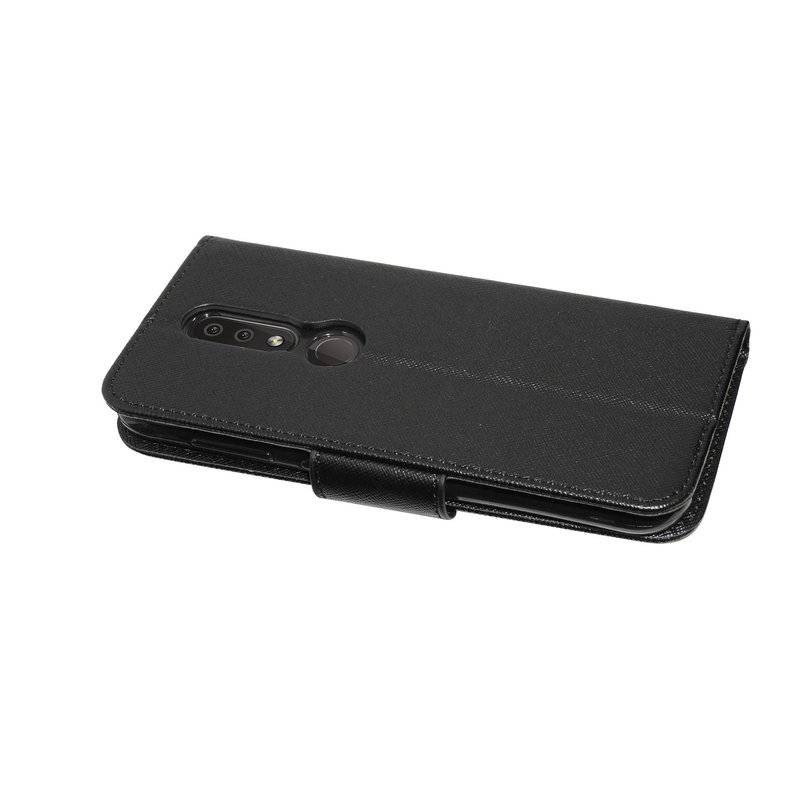 Buch Tasche "Fancy" NOKIA 4.2 Handy Hülle Etui Brieftasche Schutzhülle mit Standfunktion, Kartenfach Schwarz