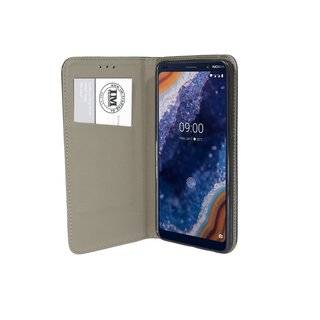 Buch Tasche "Smart" für NOKIA 9 PUREVIEW Handy Hülle Etui Brieftasche Schutzhülle mit Standfunktion, Kartenfach Schwarz