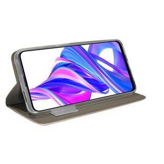 Buch Tasche "Smart" für HONOR 9X Handy Hülle Etui Brieftasche Schutzhülle mit Standfunktion, Kartenfach Gold