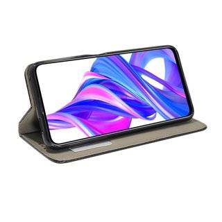 Buch Tasche "Smart" für HONOR 9X Handy Hülle Etui Brieftasche Schutzhülle mit Standfunktion, Kartenfach Schwarz
