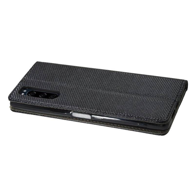 Buch Tasche "Smart" SONY XPERIA 5 Handy Hülle Etui Brieftasche Schutzhülle mit Standfunktion, Kartenfach Schwarz