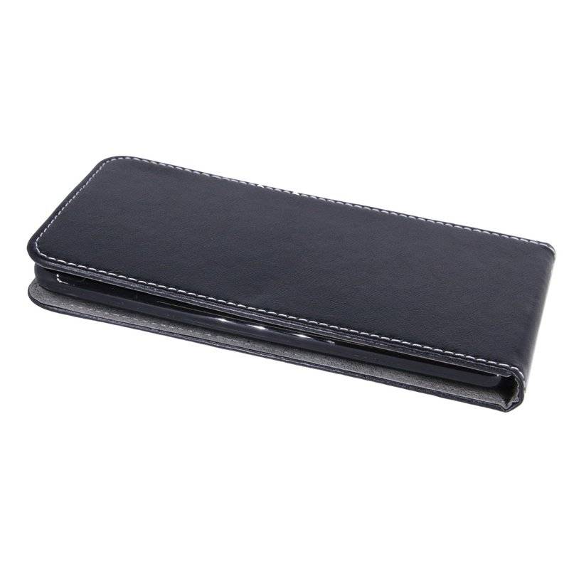 Wiko View 2 PLUS // Klapptasche Schutztasche Schutzhülle Flip Tasche Hülle Zubehör Etui in Schwarz Tasche Hülle
