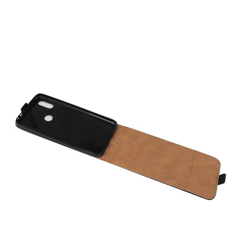 Flip Case kompatibel mit XIAOMI REDMI 7 Handy Tasche vertikal aufklappbar Schutzhülle Klapp Hülle Schwarz