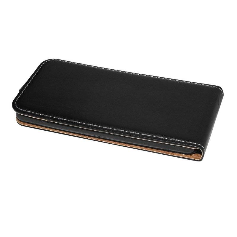 Flip Case kompatibel mit MOTOROLA MOTO E5 Handy Tasche vertikal aufklappbar Schutzhülle Klapp Hülle Schwarz