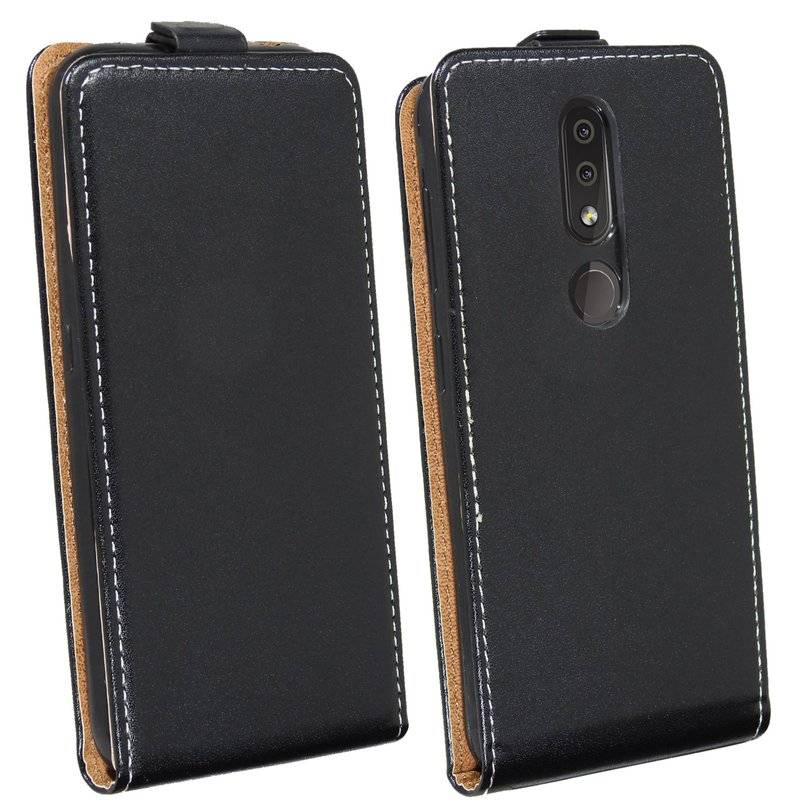 Flip Case kompatibel mit NOKIA 4.2 Handy Tasche vertikal aufklappbar Schutzhülle Klapp Hülle Schwarz