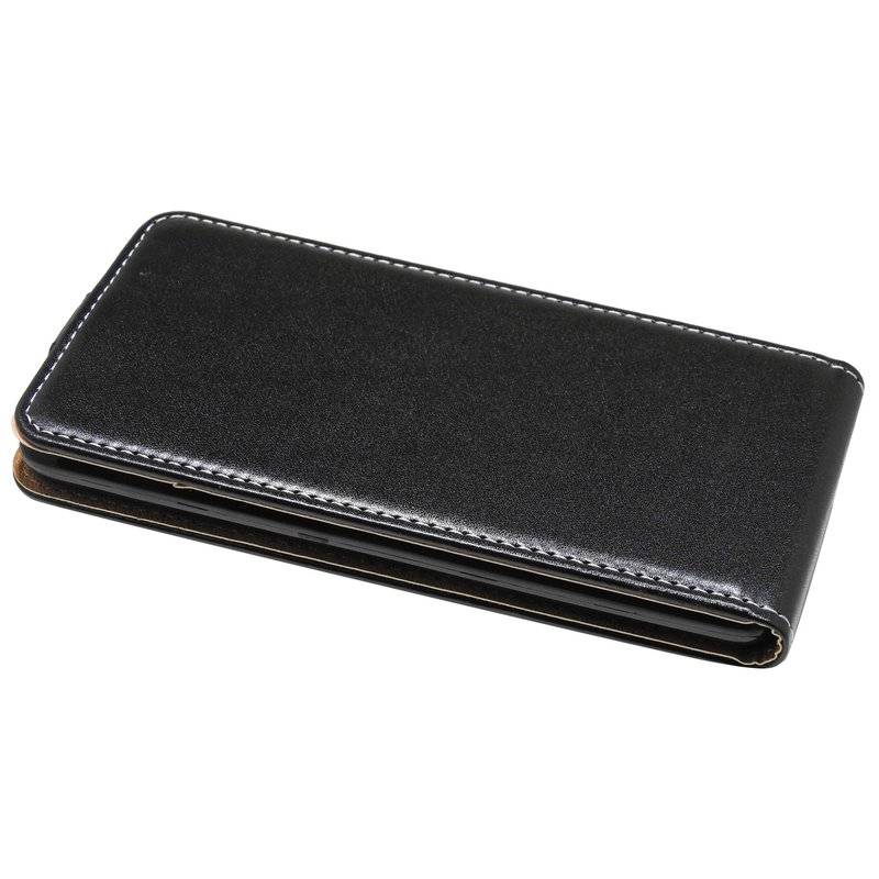Flip Case kompatibel mit NOKIA 5.1 PLUS Handy Tasche vertikal aufklappbar Schutzhülle Klapp Hülle Schwarz