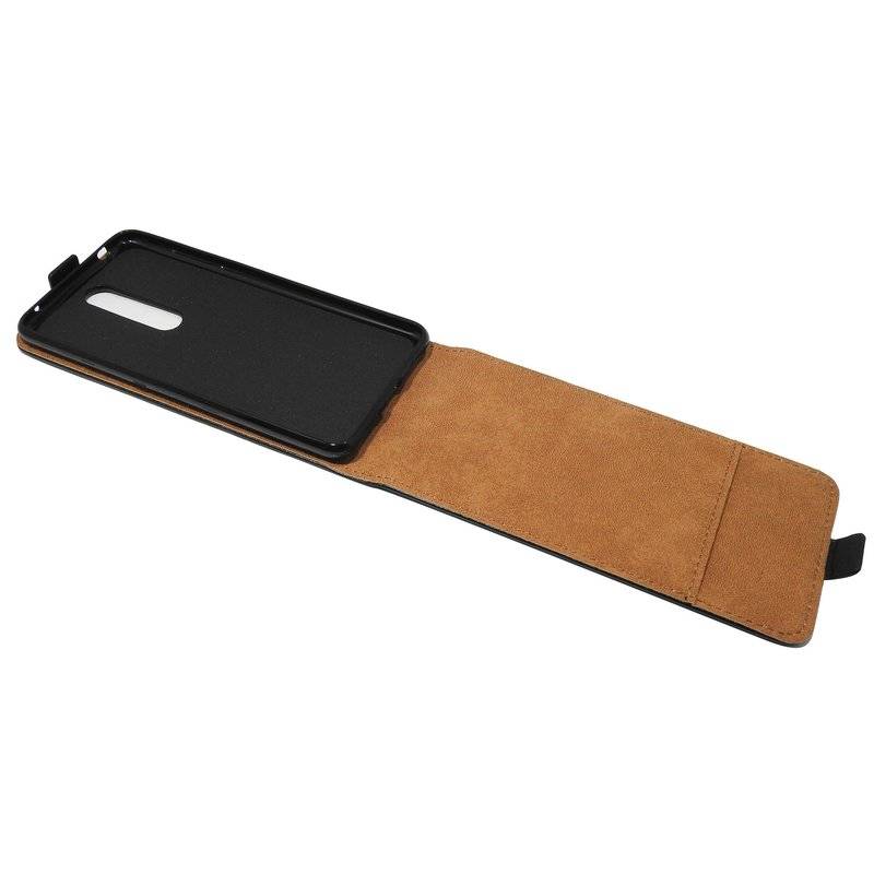 Flip Case kompatibel mit NOKIA 5.1 PLUS Handy Tasche vertikal aufklappbar Schutzhülle Klapp Hülle Schwarz