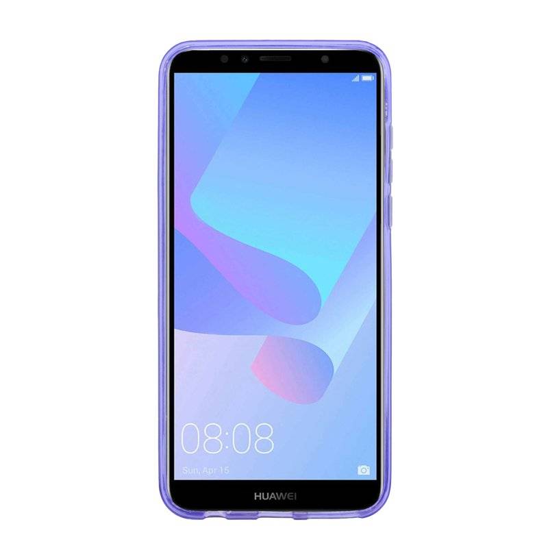 Honor 7S Handy Silikon Schutzhülle Cover Case Schwarz Lila