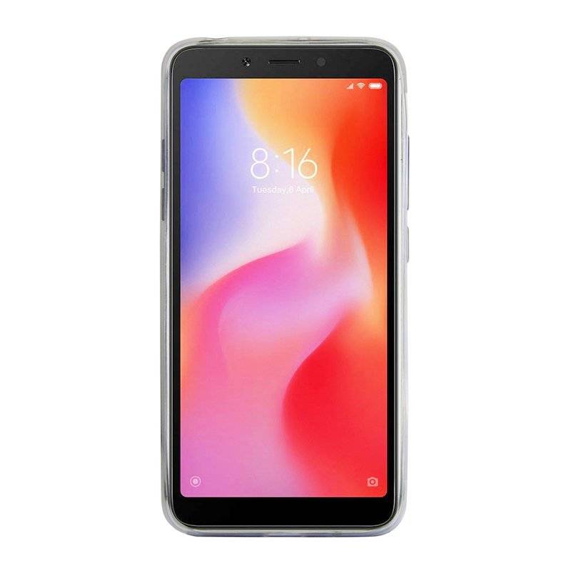 Xiaomi Redmi 6 // Silikon Hülle Tasche Case Zubehör Gummi Bumper Schale Schutzhülle Zubehör in Smoke