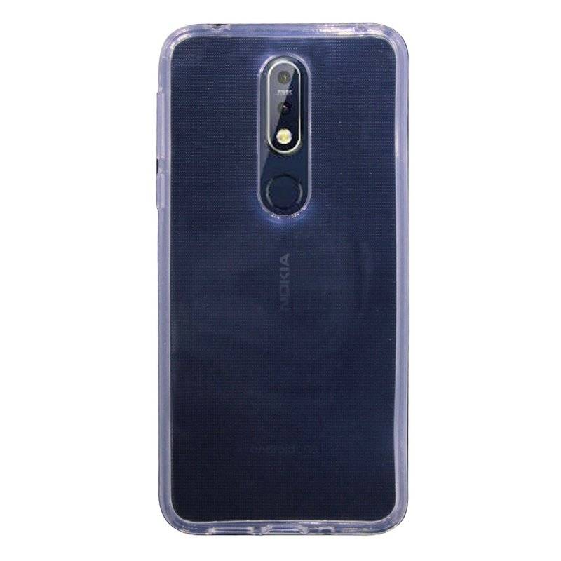 Nokia 7.1 ( 2018 ) // Silikon Hülle Tasche Case Zubehör Gummi Bumper Schale Schutzhülle Zubehör Transparent