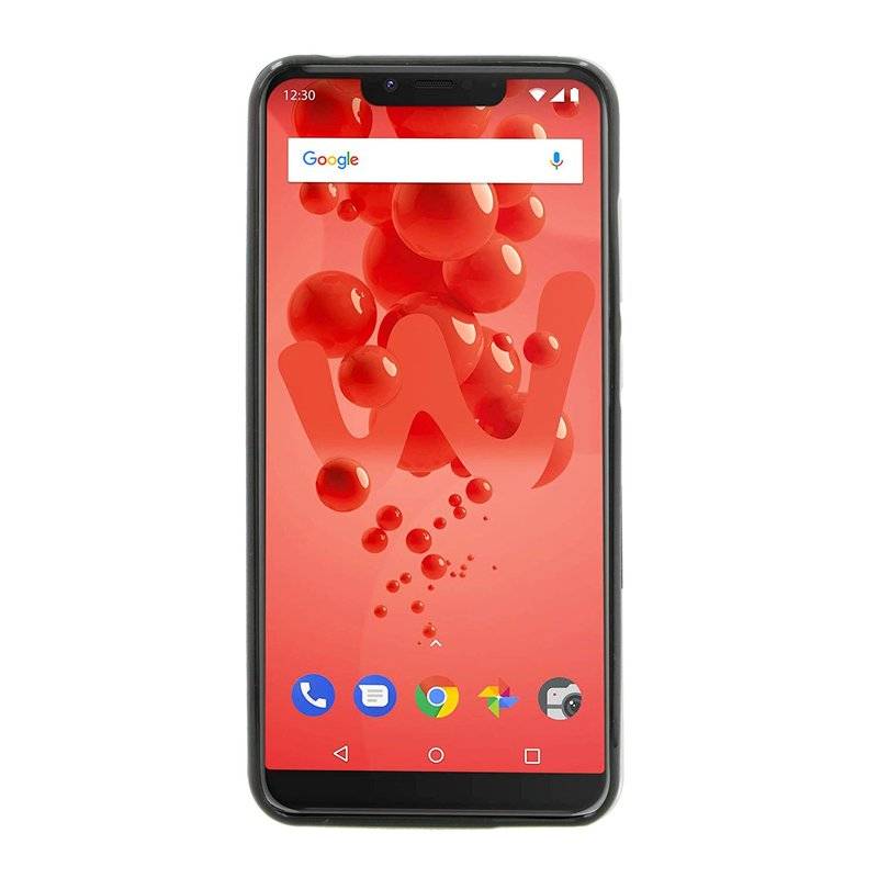 WIKO VIEW 2 PLUS // Silikon Hülle Tasche Case Zubehör Gummi Bumper Schale Schutzhülle Zubehör in Schwarz
