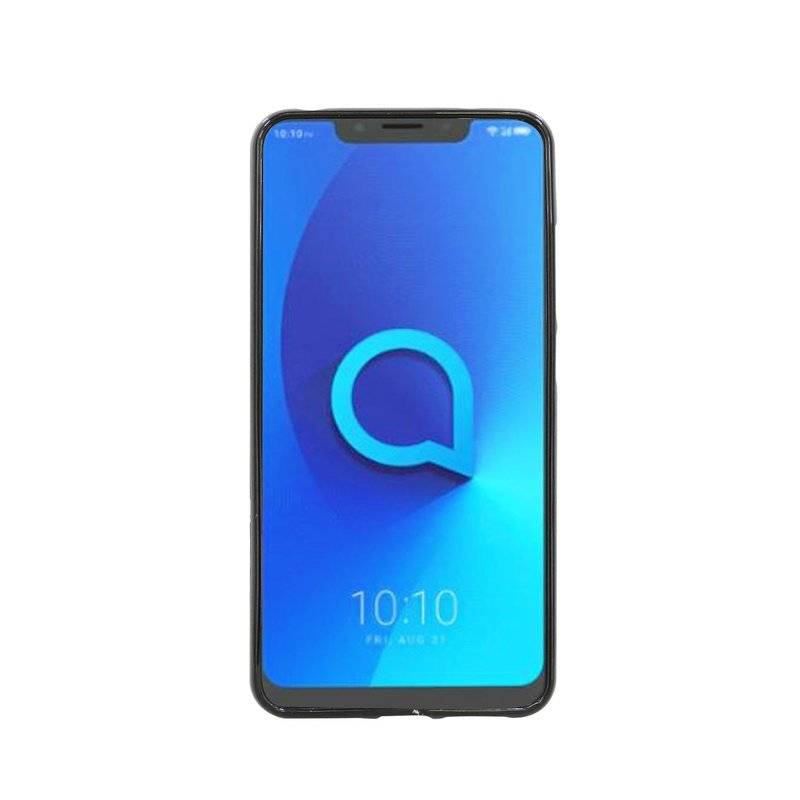 Alcatel 5V (5060D) //Silikon Hülle Tasche Case Zubehör Gummi Bumper Schale Schutzhülle Zubehör Schwarz