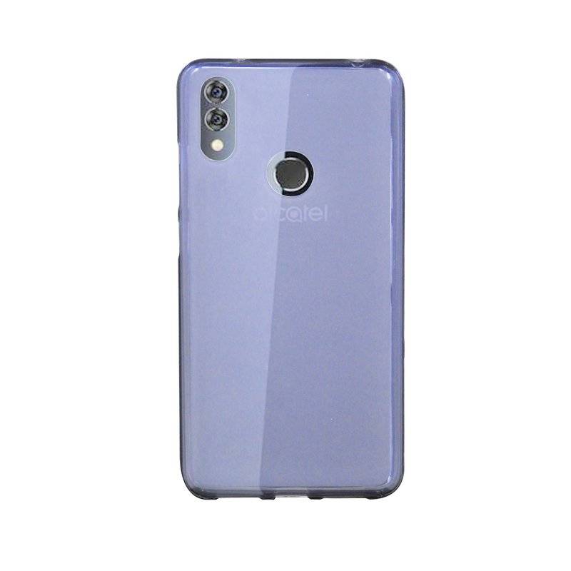 Alcatel 5V (5060D) //Silikon Hülle Tasche Case Zubehör Gummi Bumper Schale Schutzhülle Zubehör in Grau