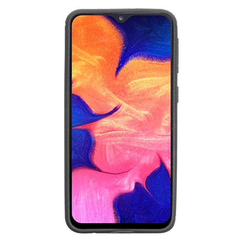 Silikon Hülle Carbon kompatibel mit SAMSUNG GALAXY A10 (A105F) TPU Case Soft Handyhülle Cover Schutzhülle Schwarz