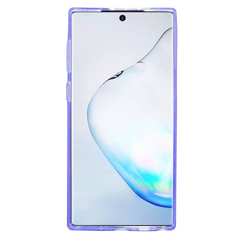 S-Line Hülle Bumper kompatibel mit Samsung Galaxy Note 10 (N970F) Silikonhülle Stoßfest Handyhülle TPU Case Cover Lila