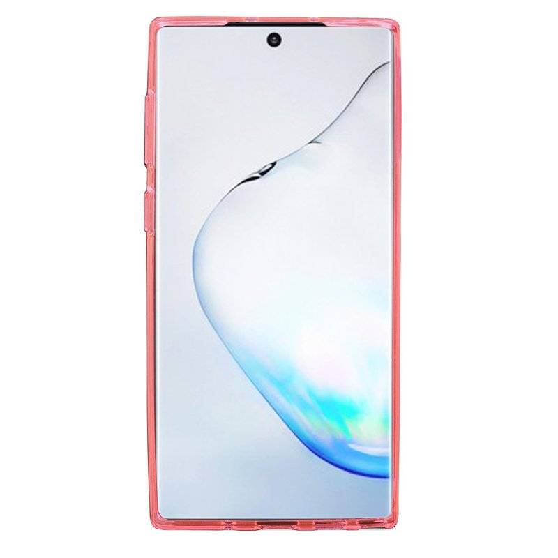 S-Line Hülle Bumper kompatibel mit Samsung Galaxy Note 10 (N970F) Silikonhülle Stoßfest Handyhülle TPU Case Cover Pink