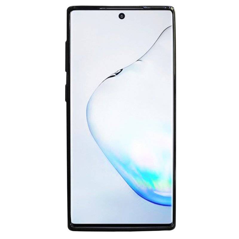 S-Line Hülle Bumper Samsung Galaxy Note 10 (N970F) Silikonhülle Stoßfest Handyhülle TPU Case Cover Schwarz