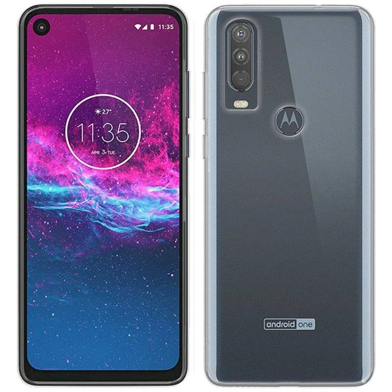 Silikon Hülle Basic kompatibel mit MOTOROLA ONE ACTION Case TPU Soft Handy Cover Schutz Transparent