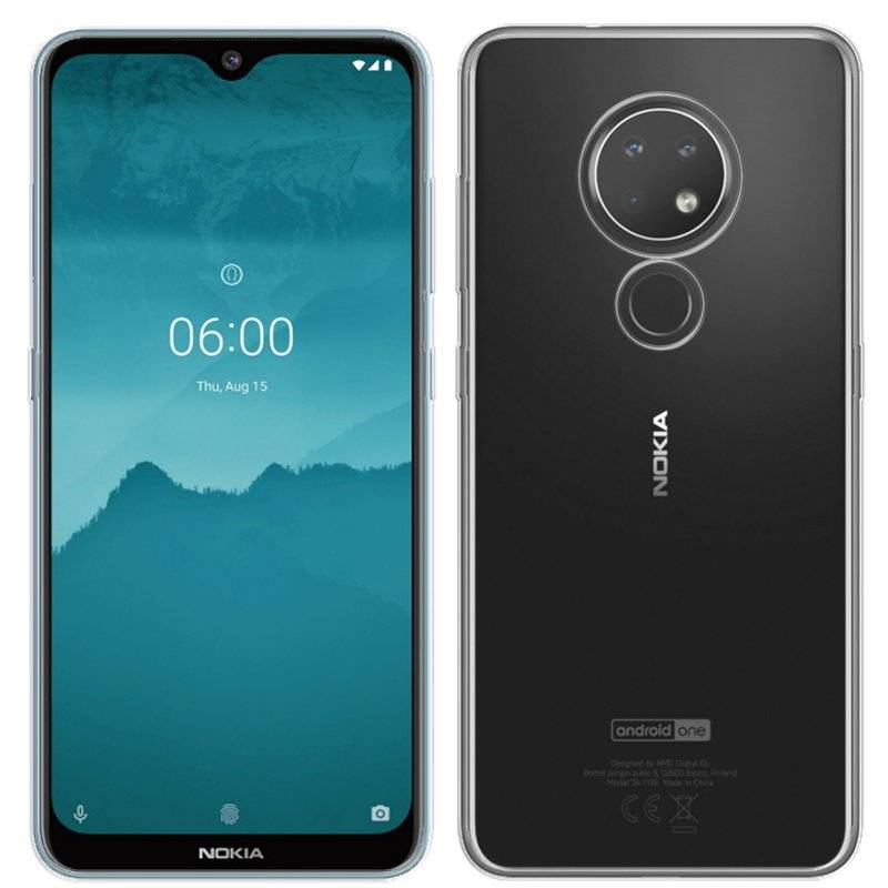Silikon Hülle Basic kompatibel mit NOKIA 6.2 Case TPU Soft Handy Cover Schutz Transparent