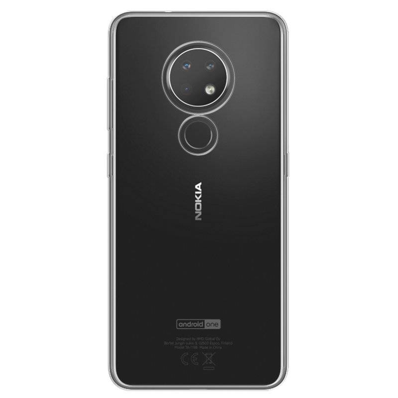 Silikon Hülle Basic kompatibel mit NOKIA 6.2 Case TPU Soft Handy Cover Schutz Transparent