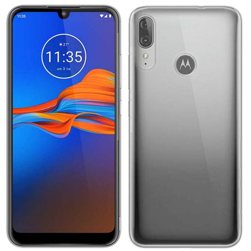 Silikon Hülle Basic kompatibel mit MOTOROLA MOTO E6 PLUS Case TPU Soft Handy Cover Schutz Transparent
