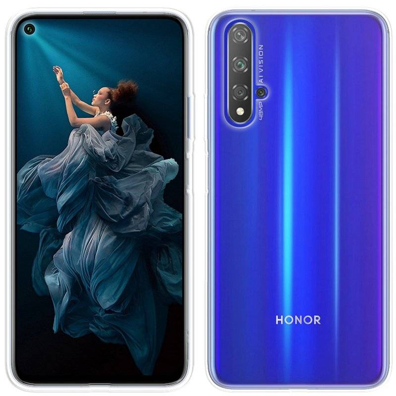 Silikon Hülle Basic kompatibel mit HUAWEI NOVA 5T Case TPU Soft Handy Cover Schutz Transparent