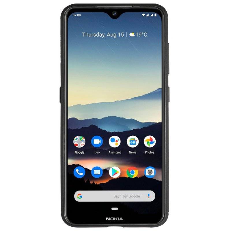 Silikon Hülle Bumer Carbon kompatibel mit NOKIA 7.2 Case TPU Soft Handyhülle Cover Schutzhülle Schwarz