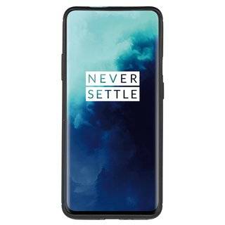 Silikon Hülle Bumer Carbon für OnePlus 7T Pro Case TPU Soft Handyhülle Cover Schutzhülle Schwarz